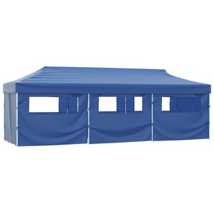 vidaXL Pop-Up hopf&auml;llbart partyt&auml;lt med 8 sidov&auml;ggar bl&aring; 870x291x315 cm