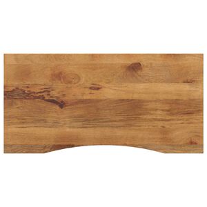 vidaXL Skrivbordsskiva med kurva 120x50x2,5 cm massivt grovt mangotr&auml;