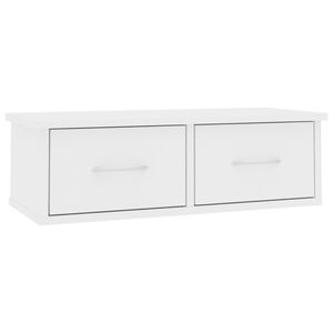 vidaXL V&auml;ggmonterade l&aring;dor vit 60x26x18,5 cm konstruerat tr&auml;