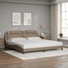 vidaXL Bed Frame "Viana" with LED without Mattress Cappuccino 200x200 cm