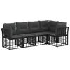 vidaXL Utomhussoffset Svart Polyester