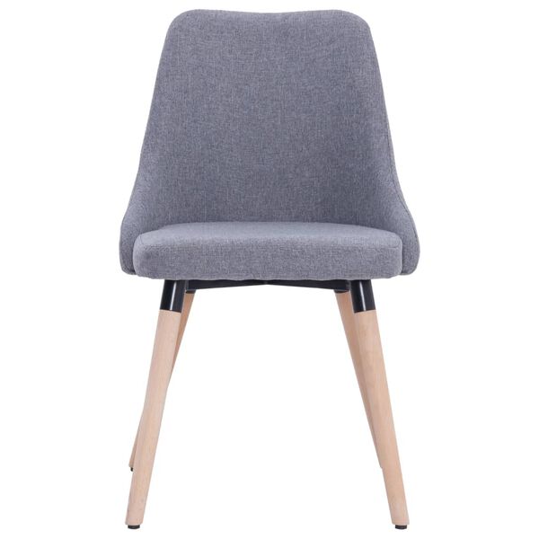 vidaXL Matstolar 6 st ljusgr&aring; tyg