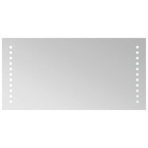 vidaXL LED Badrumsspegel Transparent 40 x 20 cm h&auml;rdat glas