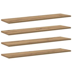 vidaXL Bokhylla Br&auml;da 3 niv&aring;er 4 st 80 x 20 x 1,5 cm Konstruerat tr&auml;