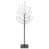 vidaXL LED Julgran Svart 120 cm St&aring;l 100 LED-lampor