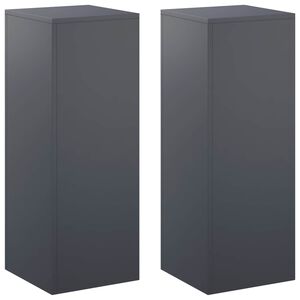 vidaXL V&auml;xtst&auml;ll 2 pcs Antracit 30 x 30 x 80 cm Galvaniserat st&aring;l