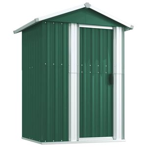 vidaXL Tr&auml;dg&aring;rdsskjul gr&ouml;n 126x97,5x177 cm galvaniserat st&aring;l