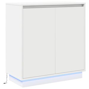 vidaXL LED-sido bord Vit 71 x 34,5 x 75 cm Konstruerat tr&auml;