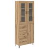 vidaXL Sk&aring;p 2 pcs Artisan Ek 69,5 x 34 x 180 cm Konstruerat tr&auml;