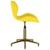 vidaXL Snurrbara matstolar 4 st gul sammet