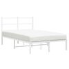 vidaXL S&auml;ngram med huvudgavel metall vit 120x200 cm