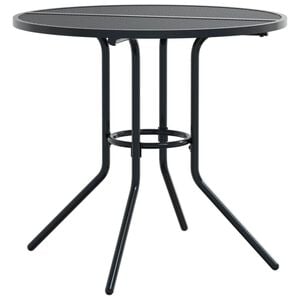 vidaXL Tr&auml;dg&aring;rdsbord rund antracit &Oslash;80x72,5 cm pulverlackerat st&aring;l