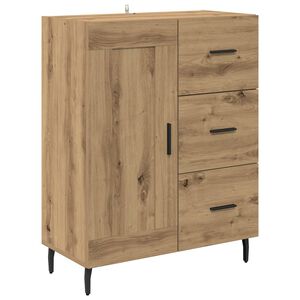 vidaXL Sideboard Artisan Ek 69,5 x 34 x 90 cm Konstruerat tr&auml; och j&auml;rn