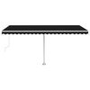 vidaXL Markis automatisk frist&aring;ende 500x350 cm antracit