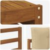 vidaXL Utomhussoffset med kudde 7 pcs Naturlig och Beige