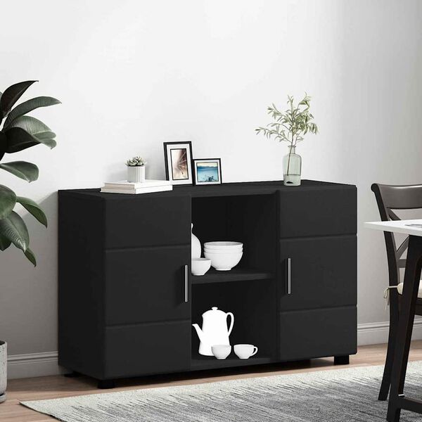 vidaXL Sideboard FLORIN Svart 88,5 x 30,5 x 55,5 cm Konstruerat tr&auml;