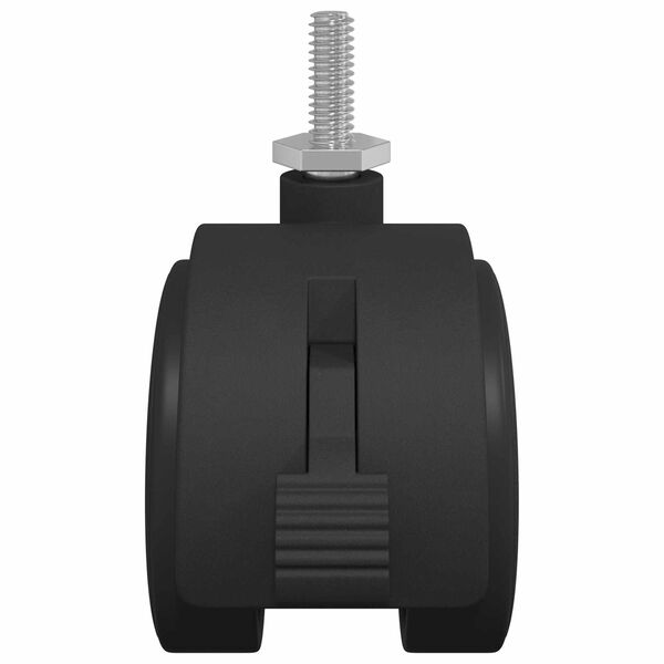 vidaXL Hjul 2 pcs Svart och Silver 40,1 x 40,1 x 37,8 mm J&auml;rn och PP