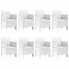 vidaXL Tr&auml;dg&aring;rdsm&ouml;belset 9 pcs Ljusgr&aring; Polypropylen