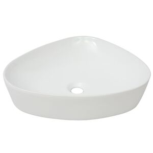 vidaXL Handfat triangul&auml;r keramik vit 50,5x41x12 cm