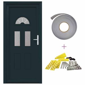 vidaXL Ytterd&ouml;rr vit 98x198 cm PVC