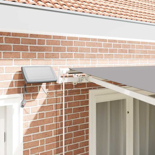 vidaXL Markisram med LED -remsljus Vit 350 x 250 cm Aluminium