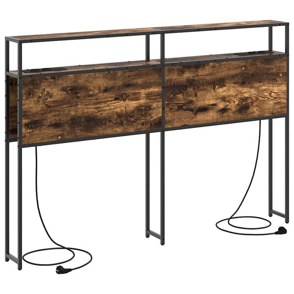 vidaXL F&ouml;rvaringshuvudgavel R&ouml;kf&auml;rgad ek 150 cm Konstruerat tr&auml;