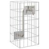 vidaXL Gabionkran 4 st Silver 25 x 25 x 50 cm Galvaniserat st&aring;l