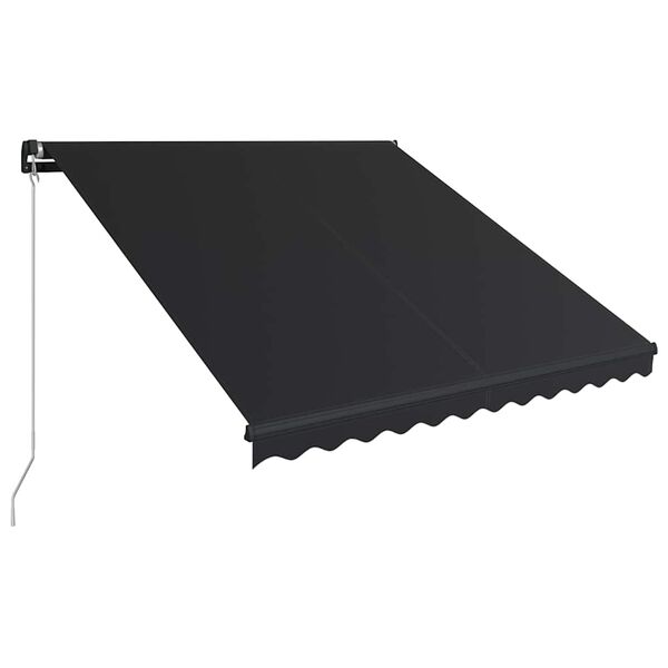 vidaXL Markis manuellt inf&auml;llbar 350x250 cm antracit