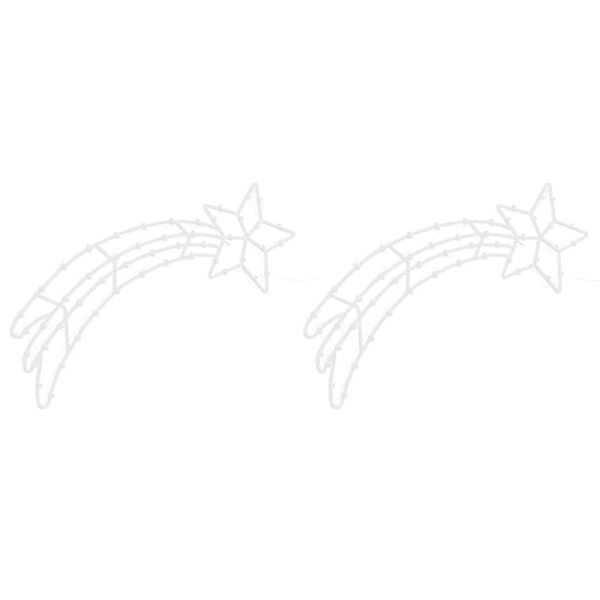 vidaXL Julbelysning stj&auml;rnskott silhuett 2 st 50 LEDs varmvit