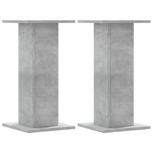 vidaXL H&ouml;gtalarst&auml;ll 2 st betonggr&aring; 30x30x60 cm konstruerat tr&auml;