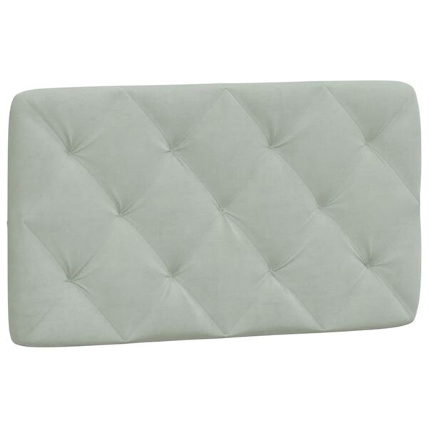 vidaXL Headboard Cushion Light Grey 90 cm Velvet