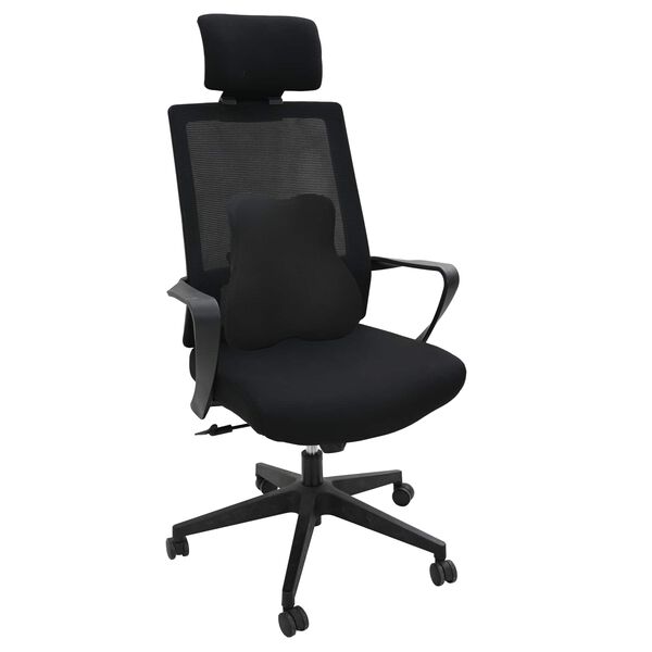 vidaXL Kudde med kudde Justerbar Svart 40 x 40 x 11 cm N&auml;t