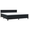 vidaXL Rams&auml;ng med madrass svart 200x210 cm sammet