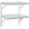 vidaXL V&auml;gghyllor 2 st 50x40 cm silver rostfritt st&aring;l