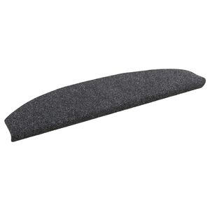 vidaXL Sj&auml;lvh&auml;ftande trappmattor 15 pcs M&ouml;rkgr&aring; 80 x 24,5 x 3,5 cm