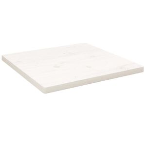 vidaXL Bordsskiva vit 40x40x2,5 cm massiv furu fyrkantig