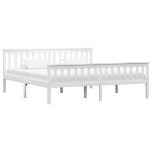 vidaXL S&auml;ngram utan madrass vit massiv furu 180x200 cm