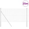 vidaXL St&auml;ngselstolpe Silver 25 x 1,4 m (12 x 12 mm n&auml;t) St&aring;l