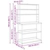 vidaXL K&ouml;ks hylla R&ouml;kt ek 100 x 40 x 168 cm Konstruerat tr&auml;