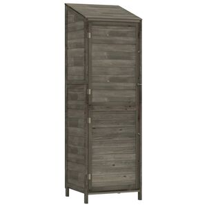 vidaXL Tr&auml;dg&aring;rdsbod antracit 55x52x174,5 cm massivt grantr&auml;