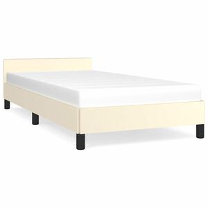 vidaXL S&auml;ngram med huvudgavel utan madrass gr&auml;ddvit 80x200 cm