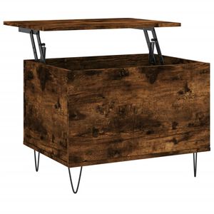 vidaXL Soffbord r&ouml;kf&auml;rgad ek 60x44,5x45 cm konstruerat tr&auml;