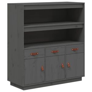 vidaXL H&ouml;gsk&aring;p gr&aring; 100x40x108,5 cm massiv furu