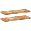 vidaXL Sv&auml;vande hyllor 2 st 80x30x4 cm behandlat massivt akaciatr&auml;
