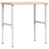 vidaXL Arbetsb&auml;nk 100x60x(73-99,5) cm massiv ek rektangul&auml;r
