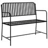 vidaXL Tr&auml;dg&aring;rdsb&auml;nk 2 -Seater 103,5 x 51,5 x 90 cm St&aring;l Svart
