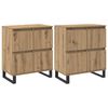 vidaXL Sideboard 2 st Artisan Ek 60 x 35 x 70 cm