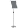vidaXL M&auml;ssmontrar Silver 30 x 25 x 128 cm Aluminium