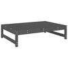 vidaXL Fotpall för trädgården grå 120x80 cm massiv furu