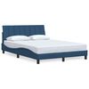 vidaXL Bed Frame without Mattress "Hanko" Blue 140x200 cm Fabric